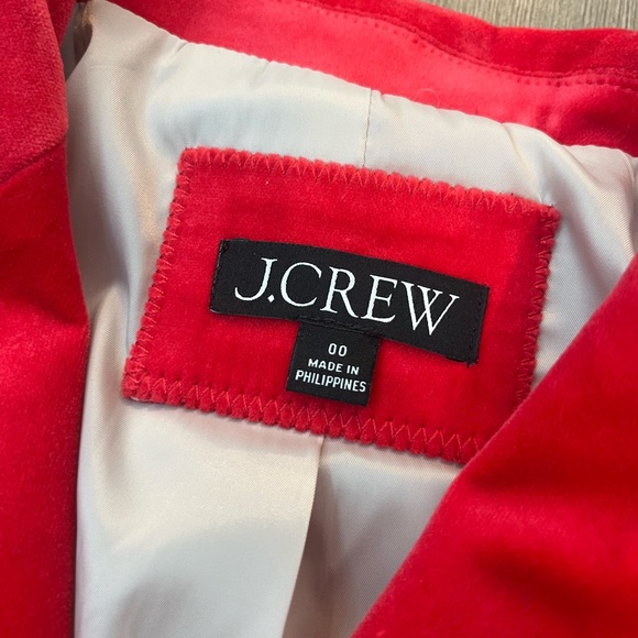J.Crew Red Velvet Blazer - Picture 6 of 11